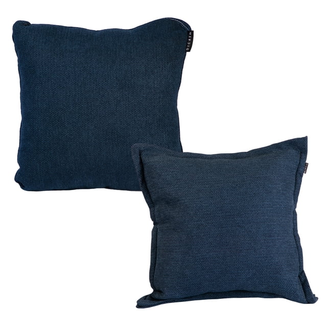 Set de 2 Cojines Decorativos (1 Cuadrado + 1 Cuadrado Grande) Rivo Azul