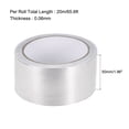 thumbnail image 2 of Unique Bargains Ruban en Papier D\'aluminium 50 mm Haute Température pour CVC, Étanchéité, Rapiécage de Conduits d'Air Chaud et Froid Adhésif Simple Face 20 M/65 Pi, 2 of 4