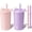 Pink & Lavender, variant on 2-Pack 10 OZ Kids Spill Proof Cups with Straws and Lids, Kid Insulated Tumbler Stainless Steel Sippy Cup for Girl Boy, Pink & Lavender