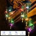 thumbnail image 3 of Hummingbird Bell Solar Wind Chimes, Color Changing Solar Lights, Outdoor Memorial Wind Bell Lights Gifts for Garden Mothers Day Yard Decor, 3 of 8
