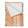 thumbnail image 2 of Moroccan Soft Flannel Fleece Throw Blanket, Eastern Architecture Themed Interior Photo of Hallway Vista, Cozy Plush for Indoor and Outdoor Use, 70" x 90", Peach Pale Mauve Taupe, by Ambesonne, 2 of 5
