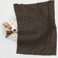 thumbnail image 6 of Pofeuu Brown Moroccan Trellis Print Puppy Blanket,Dog Blankets,Pet Blanket Cozy Cat Blankets for Indoor Cats, Fuzzy Pet Blanket for Kitten Doggy Dog Blankets-Large, 6 of 8
