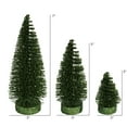 thumbnail image 2 of Vickerman 3"-5"-7" Moss Green Glitter Oval Pine Artificial Christmas Tree, Set of 3, 2 of 2