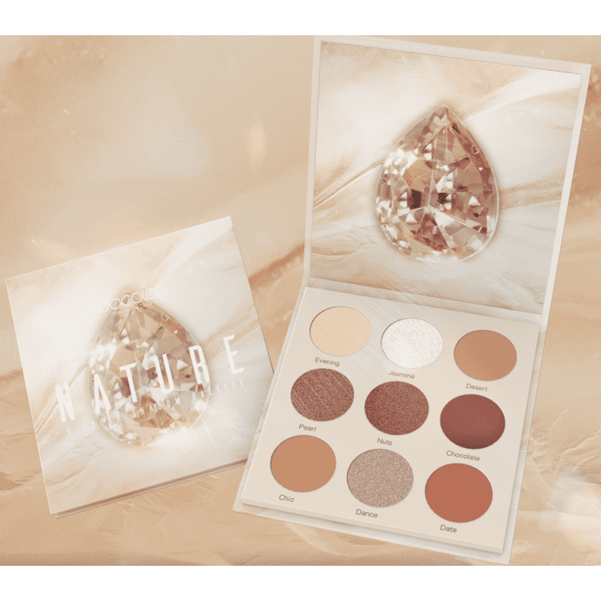 DOCOLOR 9-Color Gemstone Nude Eyeshadow Palette – Feather-Light 0.18lb Design for Day-to-Night Glam