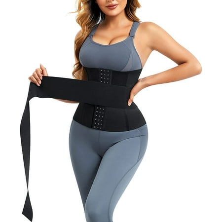 

Nebility 2 in 1 Waist Trainer for Women Lower Belly Fat Waist Cincher Corset Shapewear Waist Trimmer Postpartum Belly Wrap