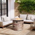 thumbnail image 3 of VENTOPYR Outdoor Propane 32-inch Round Fire Pit Table with Imitation Stone Surface, 3 of 7