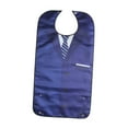 thumbnail image 3 of Decodeary Adult Bib Clothing Protector Waterproof Reusable Adult Bib Suitable For Eating Creative Suit Pattern Bibs Style A, 3 of 6