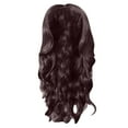 thumbnail image 2 of Wig with Bangs, Wigs for Women, Ladies Small Curly Hair Sets Wavy Curls Wig Can Be Straightened And Bent 29.5 Inches (Dark Brown), 2 of 3