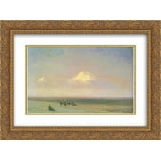 Ivan Aivazovsky 2x Matted 24x20 Gold Ornate Framed Art Print 'The mountain Ararat'