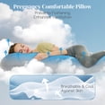 thumbnail image 3 of U Shaped Pregnancy Pillow, Full Body Maternity Pillow with Removable Silky Cover, Support for Back,Leg,Belly for Pregnant Women, Side Sleeper, Pain Relief, Ergonomic Soft Cushion, 51 Inch, 3 of 7