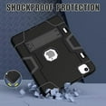 thumbnail image 2 of SOATUTO Case for iPad Air 13 Inch M3 M2 (2025/2024) Release, [Built-in Pencil Holder] Heavy Duty Shockproof Rugged High Impact Protective Case (Black/Black), 2 of 7