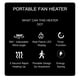 thumbnail image 3 of Calefactor portátil de cerámica con control remoto | Calefactor eléctrico de 800 W para dormitorio, baño y oficina | Funcionamiento silencioso de 36 dB, protección contra sobrecalentamiento y, 3 of 9