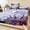 Purple,Lilac,Periwinkle,DarkViolet, variant on King Size Fitted Sheet Set - Halloween 3 Piece Bedding Sets 16" Deep Pocket Fitted Sheet with 2 Pillowcases, Vintage Rustic Floral Horror Trees Branches Gray Brushed Microfiber Hotel Bed Sheets
