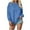 Light Blue, variant on Fall Fashion Crewneck Sweatshirt Long Sleeve Loose Fit Pullover Tops Drop Shoulder Sweatshirts for Women (Brown, L)