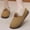 Khaki, variant on Viluyesy Womens Fuzzy Slippers, Cozy Plush Lined Non-Slip Thicken Warm Winter Indoor Outdoor Flat Shoes Beige