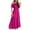Hot Pink, variant on Bigersell Women Ruffle Maxi Dress Summer Off the Shoulder Short Sleeve Long Dresses Casual Loose Pleated A-Line Beach Sundress Formal Evening Party Cocktail Dress, Hot Pink M