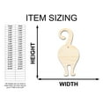 thumbnail image 2 of Unfinished Wood Cat Backside Shape - Pet Craft - up to 46" 10" / 1/2", 2 of 5