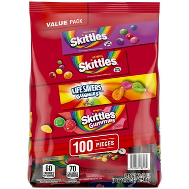 Skittles, Skittles Gummies & Life Savers Gummies Variety Pack - 100 Ct Bulk Bag