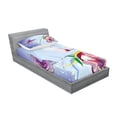 thumbnail image 2 of Ambesonne Floral Fitted Sheet & Pillow Sham Set, Fantasy Colorful, Twinxl, Multicolor, 2 of 2