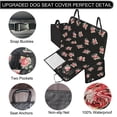 thumbnail image 3 of Femuar Funda para asiento de coche para perro, impermeable, antideslizante, para asiento trasero con bolsillos de almacenamiento, ventana visual de malla, resistente a los arañazos, funda para asiento, 3 of 5