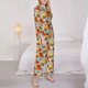 thumbnail image 3 of Balery Fall Maple Leaves Conjunto de Pijama con Estampado para Mujer, Conjunto de Dos Piezas con Manga Larga, Ropa de Dormir Suave con Bolsillos, Pijamas Cómodos-Medium, 3 of 7