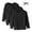 Black, variant on Cethrio Boys Long Sleeve Tops, Soft Pullover Cotton 3 Pieces Kids Undershirts Multicolor Size 1-15T