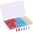 thumbnail image 1 of 200pcs Electrical Insulated Terminals Nylon Spade Quick Disconnect Connectors Kit Male And Female Spade Wire Crimp Terminal Assortment Kit, 1 of 3