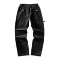 thumbnail image 6 of Outfmvch Cargo Pants for Men Skorts for Women Casual Summer Mens Multi Pocket Zipper Buckle Male Cargo Pants Outdoor Pants Tooling Pants Men's Pants Black XL, 6 of 9