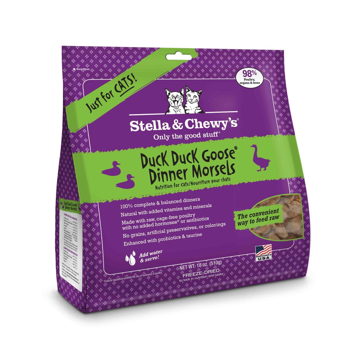 Stella & Chewy's Duck Duck Goose Dinner Morsels FreezeDried Raw Dry