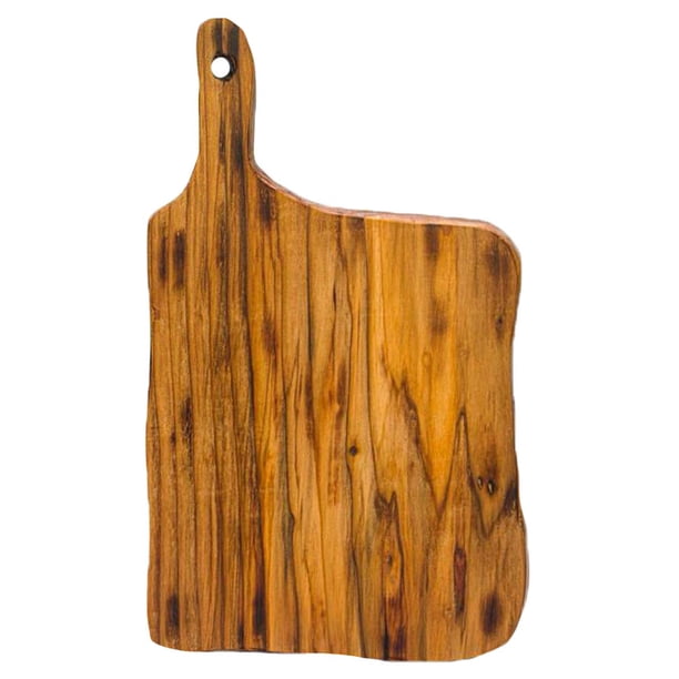 tabla para picar HAPPY LIFE madera pino, tabla de decorativa, tabla de quesos y corte carne, hecha 100% a mano I LIVE IV 49 x 37 x 28 x 2.5