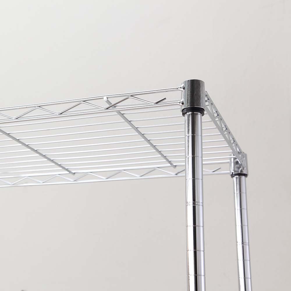 4 tier chrome utility wire shelving unit 14x24x53in