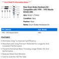 thumbnail image 2 of Rear Drum Brake Hardware Kit - Compatible with 1990 - 1993 Mazda B2600 4WD - Dynamic Friction, 2 of 2