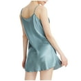 thumbnail image 2 of CALAFEBILA Silk Satin Pajama Sets for Women for Women Camisole Pajamas Satin Silk Super Short Dress Nightdress, 2 of 3
