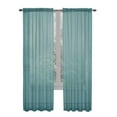 thumbnail image 2 of Baywell Green Semi Sheer Curtains 78 Inches Long for Living Room - Linen Look Bedroom Rod Pocket Voile Drapes, 39 by 78 Inch, 2 of 5