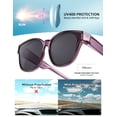 thumbnail image 3 of Polarized Fit-Over Sunglasses for Women & Teens, Cat Eye Over-Glasses UV400 Protection, Fits Prescription Frames Up to 4.92"×1.77", Wear Over Eyeglasses or Standalone, Beach Golf Fishing Outdoor, 3 of 7