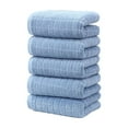 thumbnail image 2 of 5-Piece Cotton Towel Set | Soft & Absorbent Bath Towels | 30.7"x13" | White, Blue, Gray, Beige | Hotel & Home Use | Quick-Drying & Durable, 2 of 6