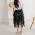 thumbnail image 7 of Toddler Dresses For Wedding Summer Solid Tulle Skirt Formal High Low Asymmetrical Midi Length Elastic Waist Tutu Layered Puffy Fairy A-Line Baby Kids Spring Dance Sundress Sizes 11-12 Years, 7 of 7