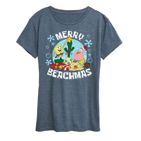 SpongeBob SquarePants - Merry Beachmas - Women's Lightweight French Terry Pullover
