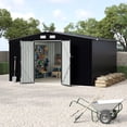 thumbnail image 3 of Studyset 8x10 FT Metal Storage Sheds Outdoor, Metal ToolShed with Lockable Door, Metals Yard Sheds MetalGarden Shed Kit, Metals Utility Sheds Buildings with Air Vent for Backyard Garden Patio Lawn, 3 of 9