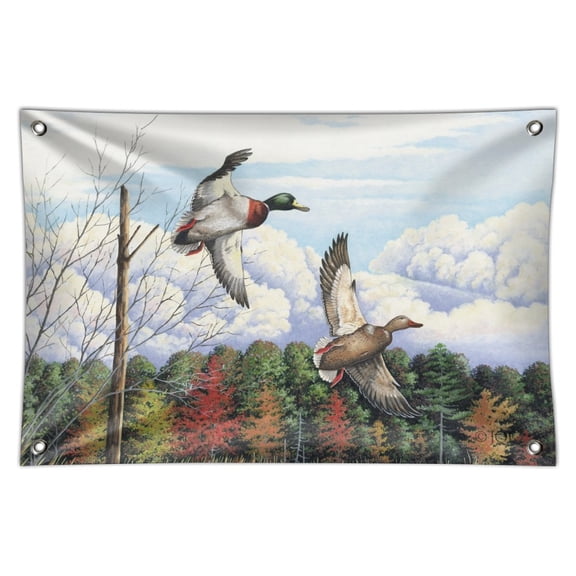 Mallard Ducks Flying Hunting Home Business Office Sign