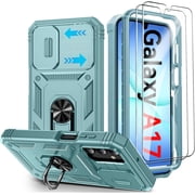 REQO for Samsung Galaxy A17 5G Case,Samsung A 17 Phone Case with Camera Cover & Kickstand [2 Screen Protector],Military Shockproof Heavy Duty Armour Case for Galaxy A17 2026