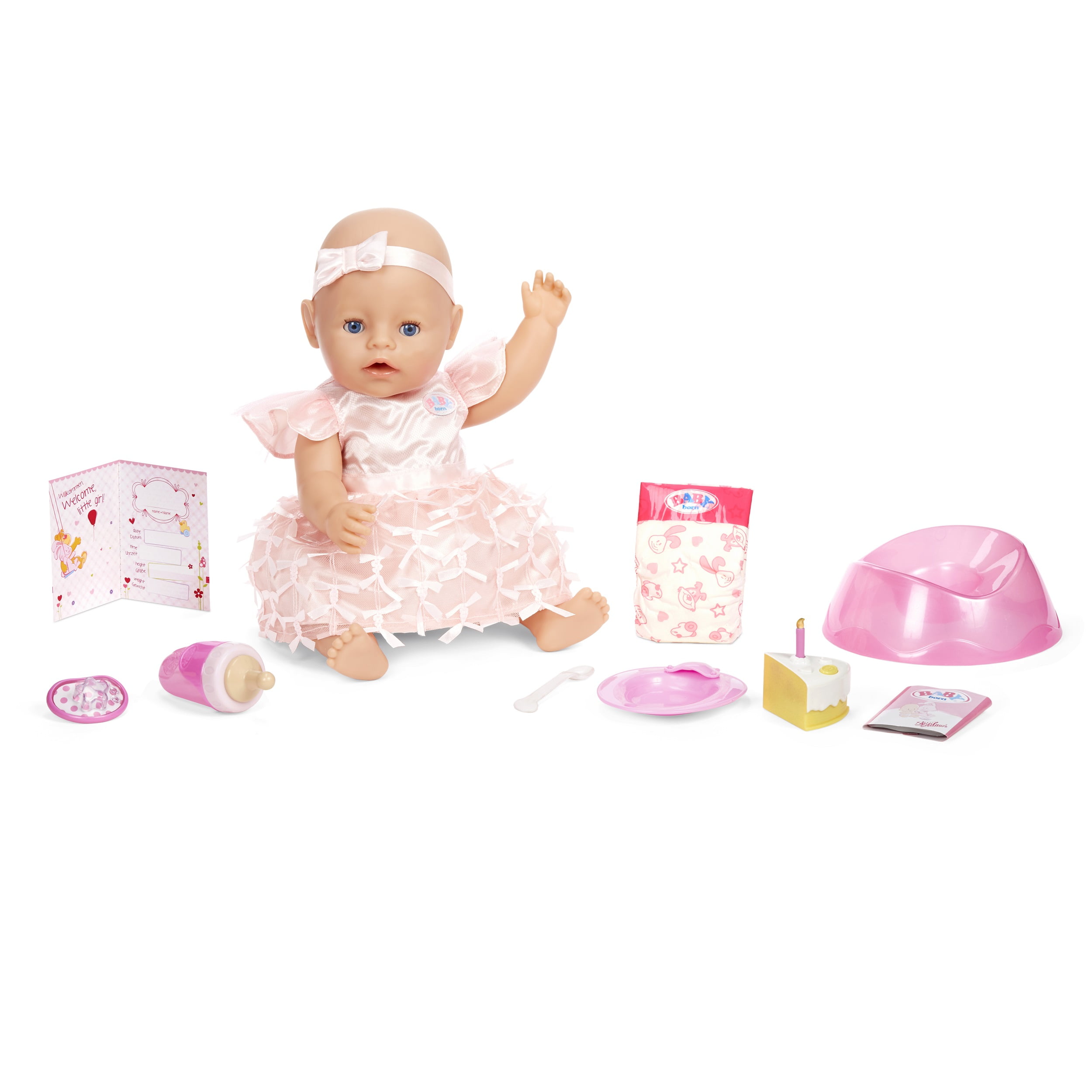 bar Ongewapend steenkool Baby Born Interactive Baby Doll Party Theme, Blue Eyes, 9 Ways to Nurture  (Eats, Drinks, Cries, Sleeps, Bathes, and Wets), Toys for Toddlers and  Preschool Girls and Boys 2 3 4+ - Walmart.com