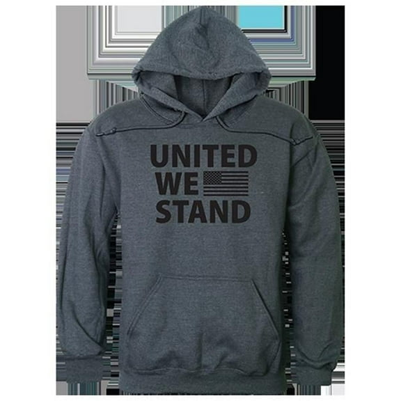 United We Stand Graphic Pullover Sweatshirt, Heather Charcoal - 2XL