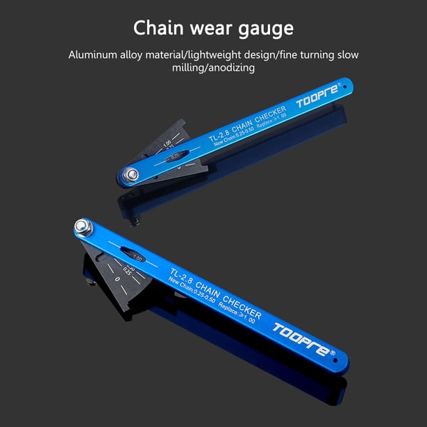TOOPRE Calibre de Cadenas de Bicicleta Indicador de Desgaste de Cadena de Bicicleta de Carretera MTB de Aluminio