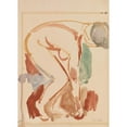 thumbnail image 2 of Edvard Munch 11x14 Black Ornate Wood Framed Double Matted Museum Art Print Titled: Forward -Bent Women's Act (ca 1920), 2 of 5