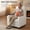 24A White, variant on DSstyles Power Recliner Chair with Heat & Massage, PU Leather Single Sofa with Padded Seat & Side Pockets, Adjustable Electric Recliner for Living Room, White