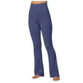 thumbnail image 4 of YDFCWXW Flare Yoga Pants for Women, Crossover Soft High Waist Bootcut Leggings Navy, XS, 4 of 8