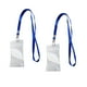 thumbnail image 4 of 2 Pcs Clear ID Badge Card Vertical Holder w Blue Neck Strap, 4 of 5