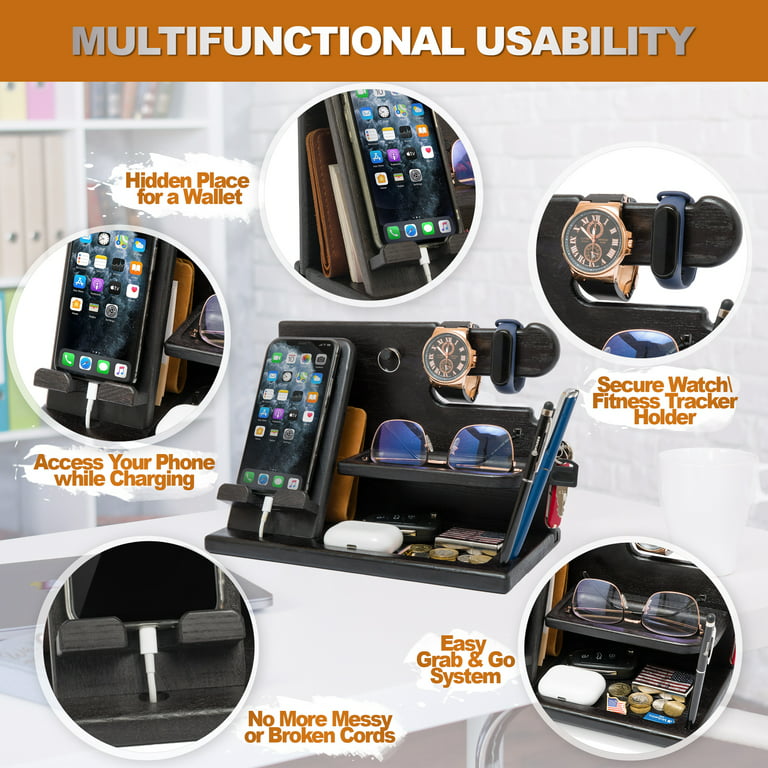 Gifts For Men Wood Phone Docking Station Gifts For Him Husband