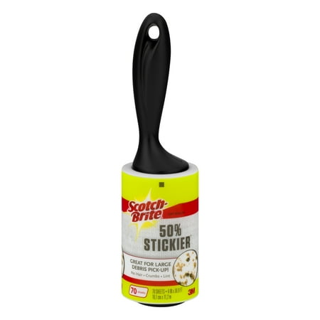 Mini Lint Roller - Scotch-Brite 50% Stickier Lint Roller, 70 Sheets per Roller